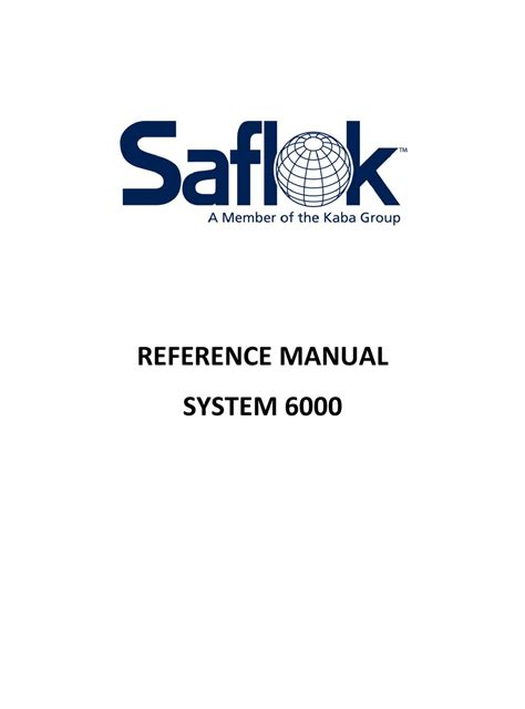 saflok system 6000 manual pdf